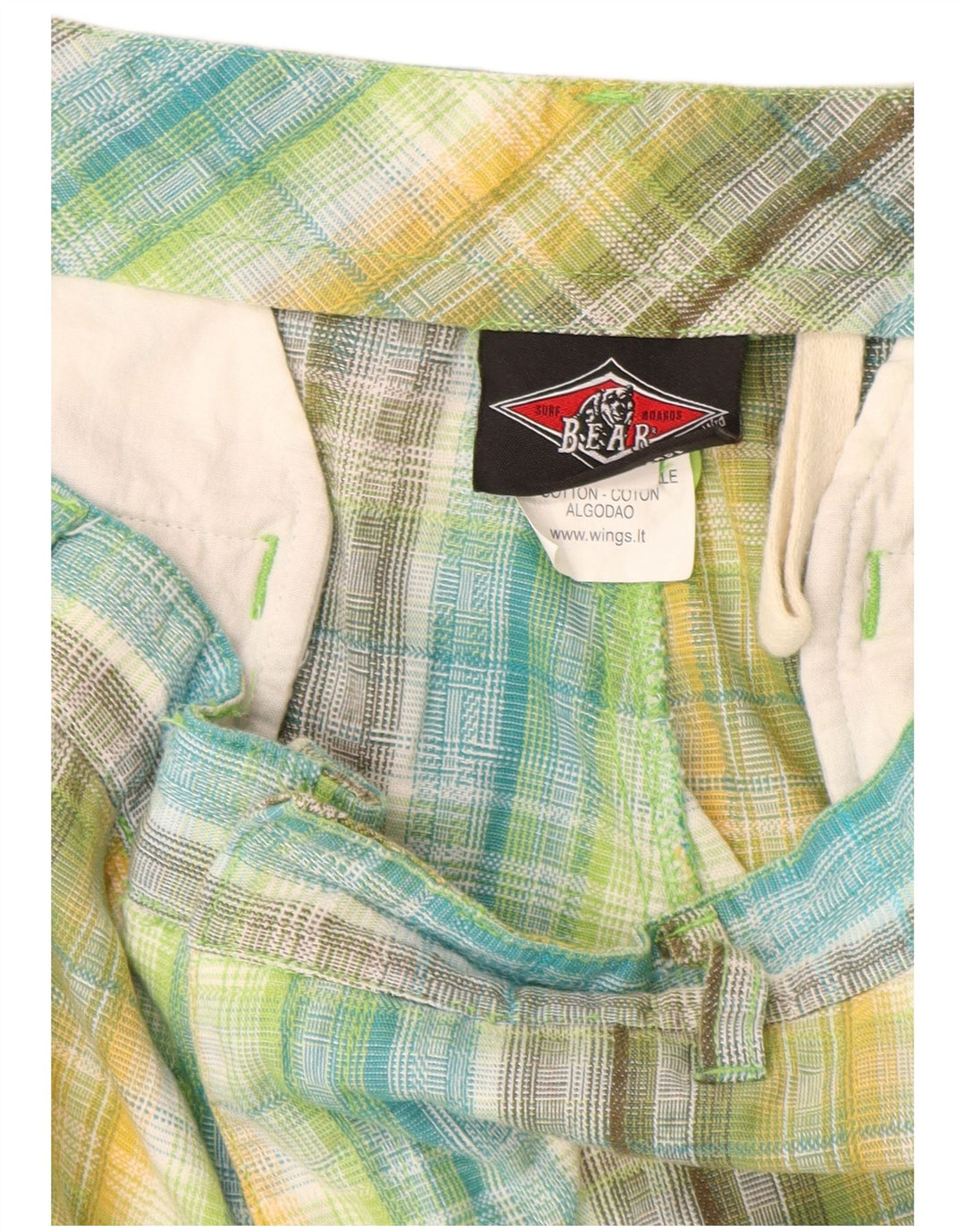 Bear Herre Cargo Shorts W32 Medium Flerfarvet ternet bomuld
