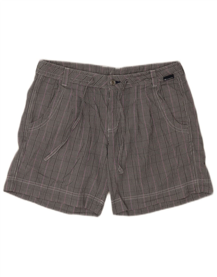 Champion Kvinder Casual Shorts Medium W30 Grå ternet bomuld