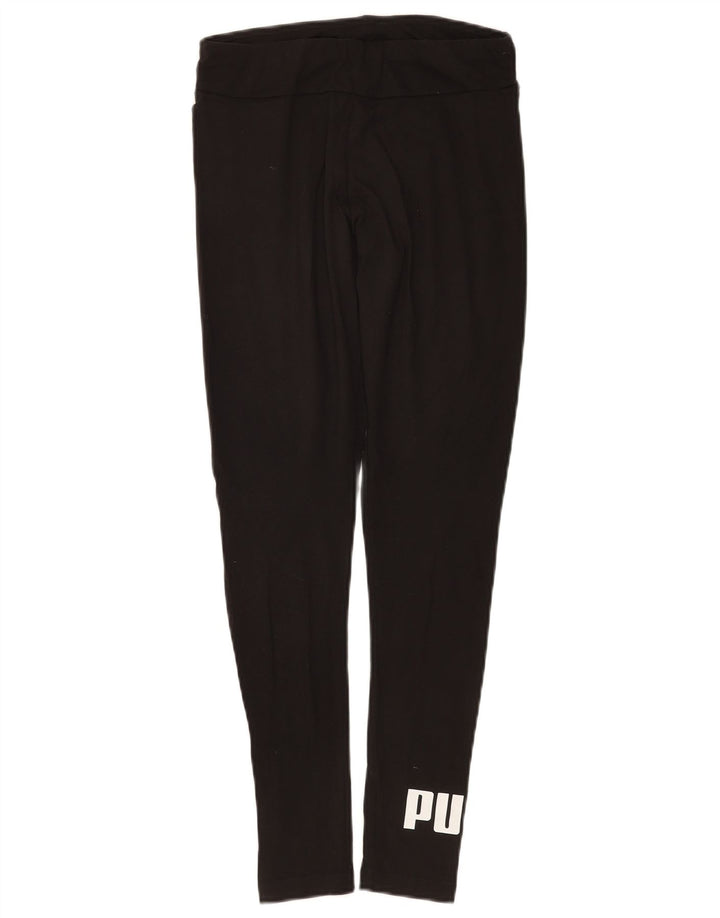 Puma Grafiske Leggings til kvinder UK 8 Small Black Bomuld