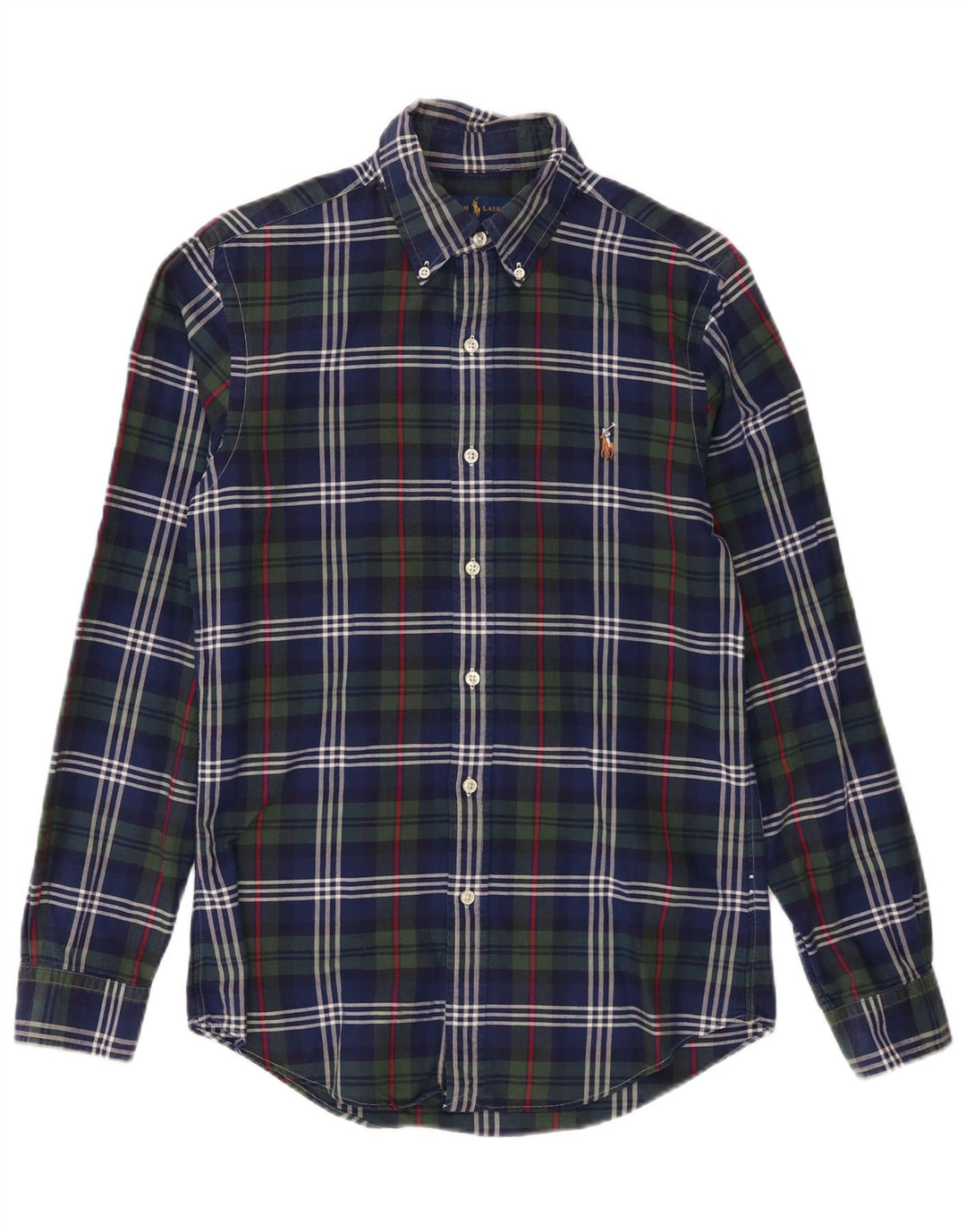 Ralph Lauren Herre Slim Fit skjorte Lille flerfarvet plaid bomuld