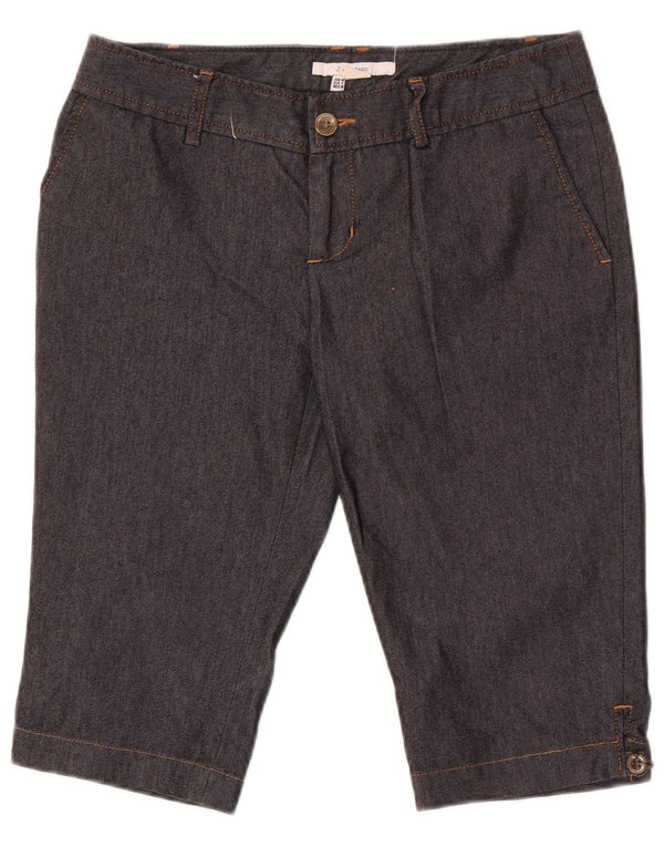 Zara Womens Bermuda Chino Shorts EU 40 Medium W30 Black Cotton