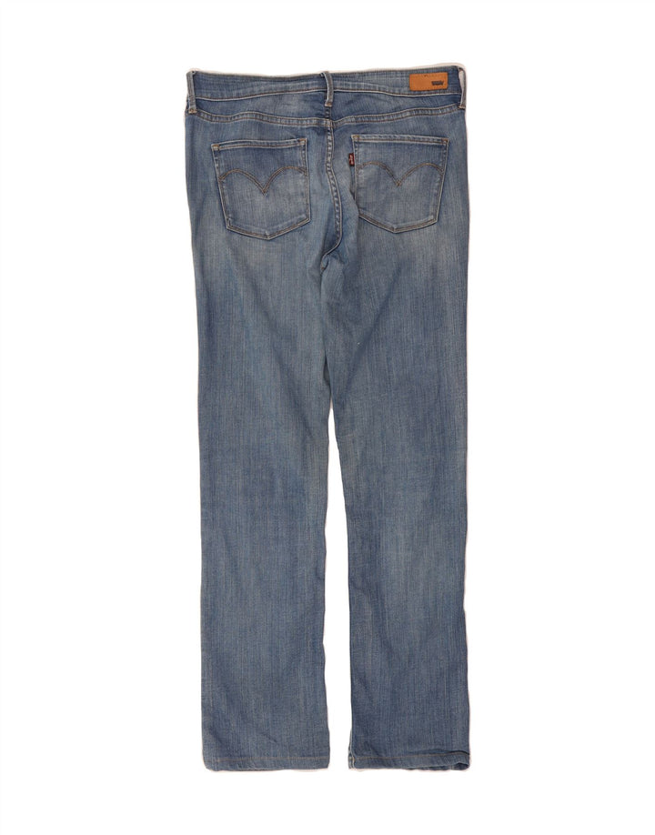 LEVI'S Womens Slight Curve Mid Rise Straight Jeans W29 L32 Blue Cotton Vintage Levi's and Second-Hand Levi's from Messina Hembry 