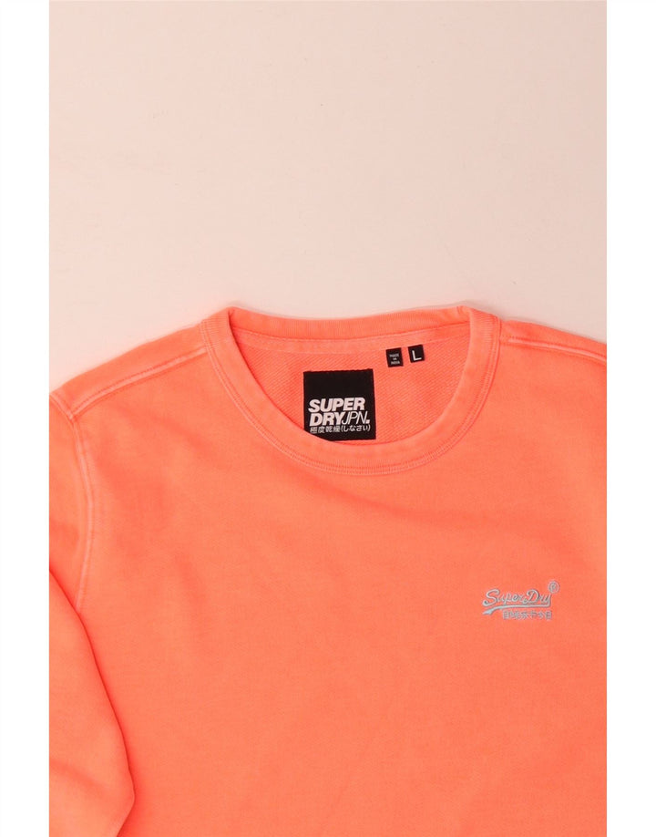 SUPERDRY Sweatshirt til mænd Stor Orange Bomuld