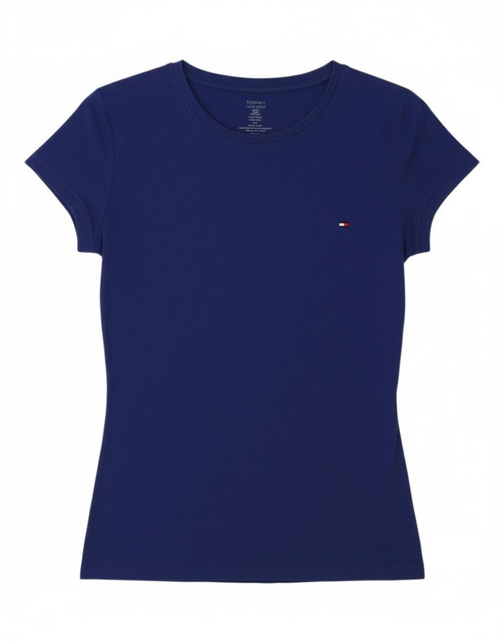 TOMMY HILFIGER Womens T-Shirt Top UK 10 Small Blue