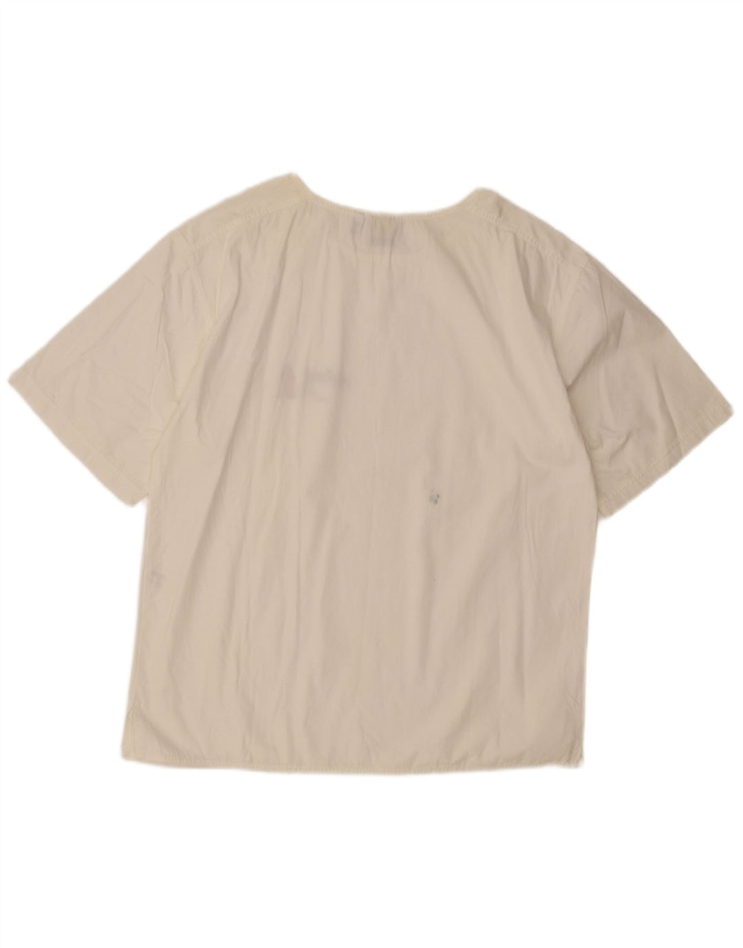 Enrico Coveri Dame Oversized bluse Top UK 10 Small White Bomuld