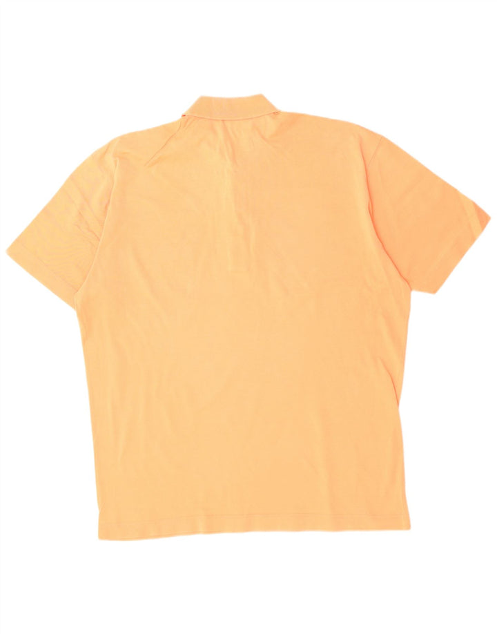 VINTAGE Poloshirt til mænd Medium Orange Bomuld