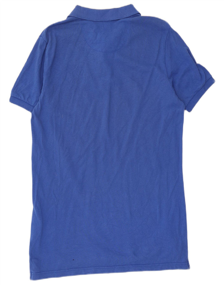 Dockers Herre høj poloshirt Medium blå bomuld