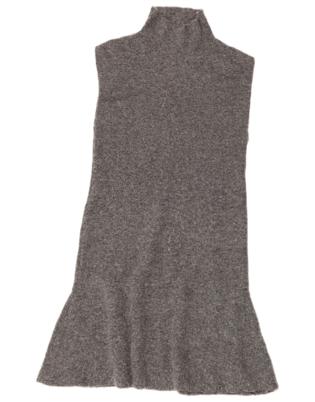 Zara Dame Sleeveless Jumper Dress UK 8 Small Grå Polyester