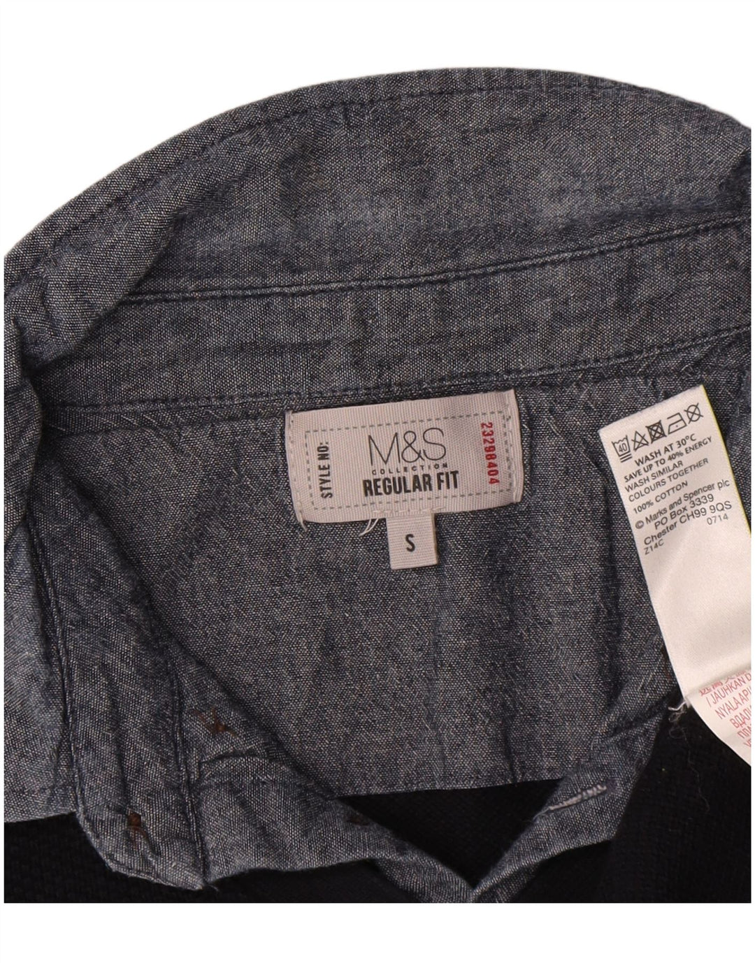 Marks & Spencer Herre Regular Fit Polo Neck sweater lille marineblå