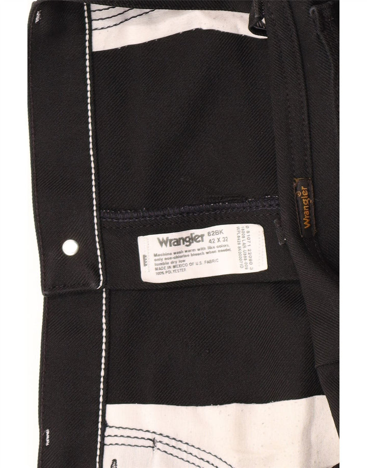 Wrangler Straight Casual bukser til mænd W42 L28 sort polyester
