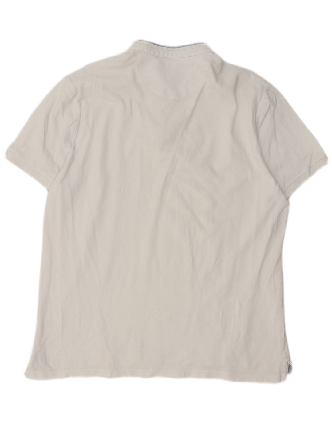 Massimo Dutti Herre Polo Shirt 2XL Hvid Bomuld