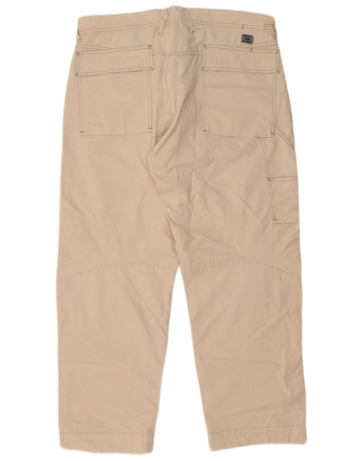 Diesel Herre Straight Cargo Bukser W38 L31 Off White Bomuld