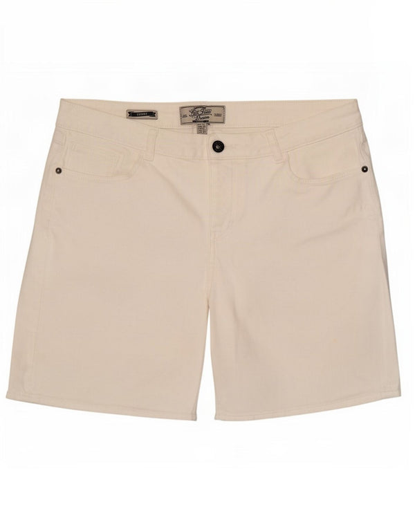 Fat Face Dame Denim Shorts UK 12 Medium W30 Hvid Bomuld