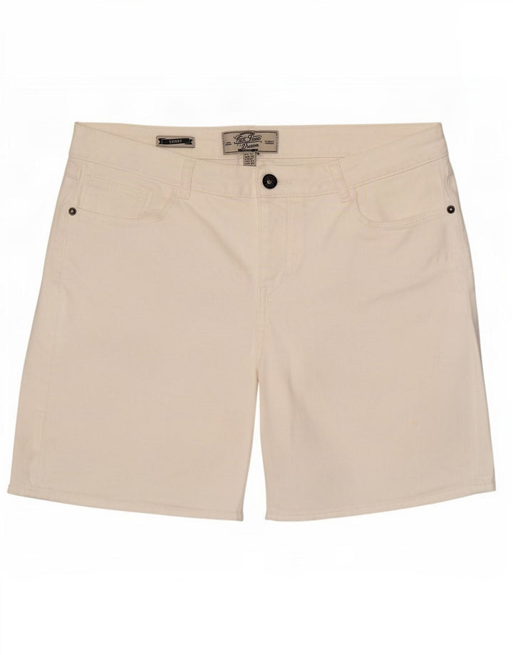 Fat Face Dame Denim Shorts UK 12 Medium W30 Hvid Bomuld