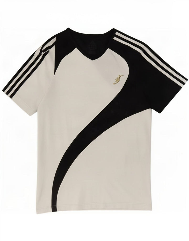 Adidas Herre T-Shirt Top Lille hvid Colourblock