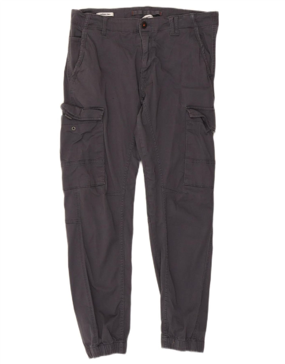 JACK & JONES Herre Paul Tapered Joggers Cargo Bukser W36 L29 Grå Bomuld
