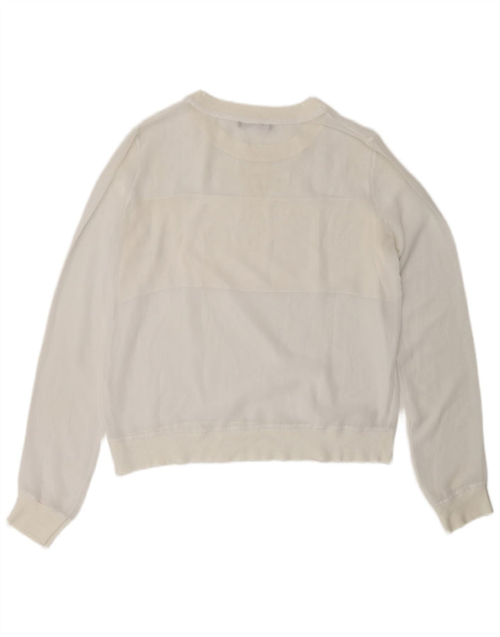 Zara Sweatshirt Jumper UK 10 Small White