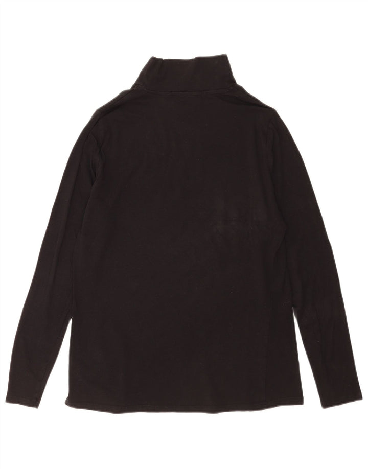 Marks & Spencer Dametop Langærmet UK 14 Medium Sort Bomuld