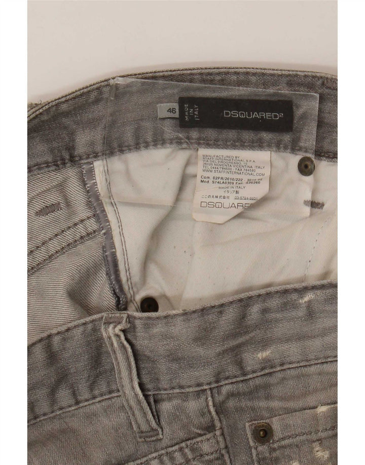 Dsquared2 Herre Distressed Skinny Jeans IT 46 Small W32 L32 Grå plettet