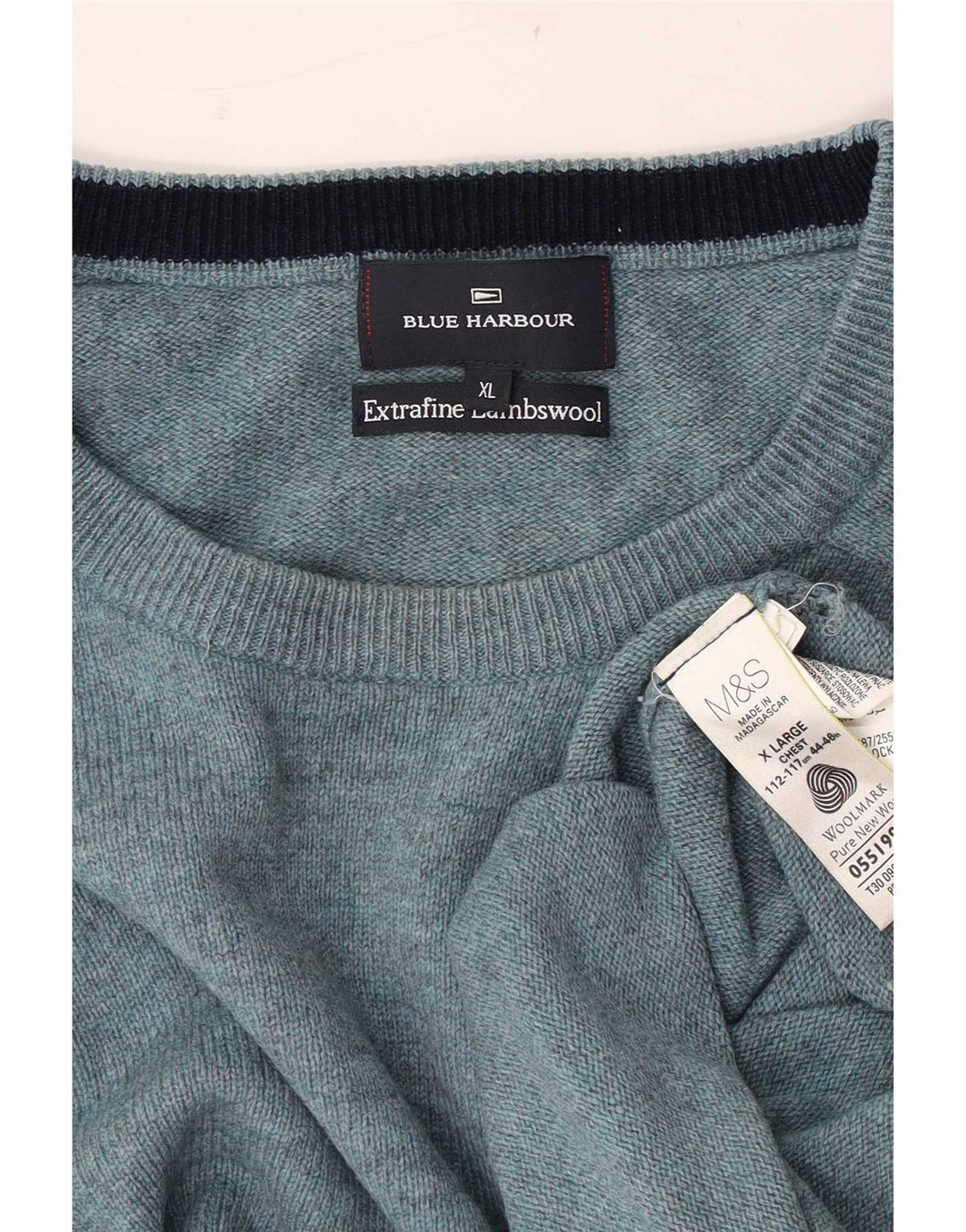 Marks & Spencer Herre Blue Harbor Crew Neck sweater XL Blå