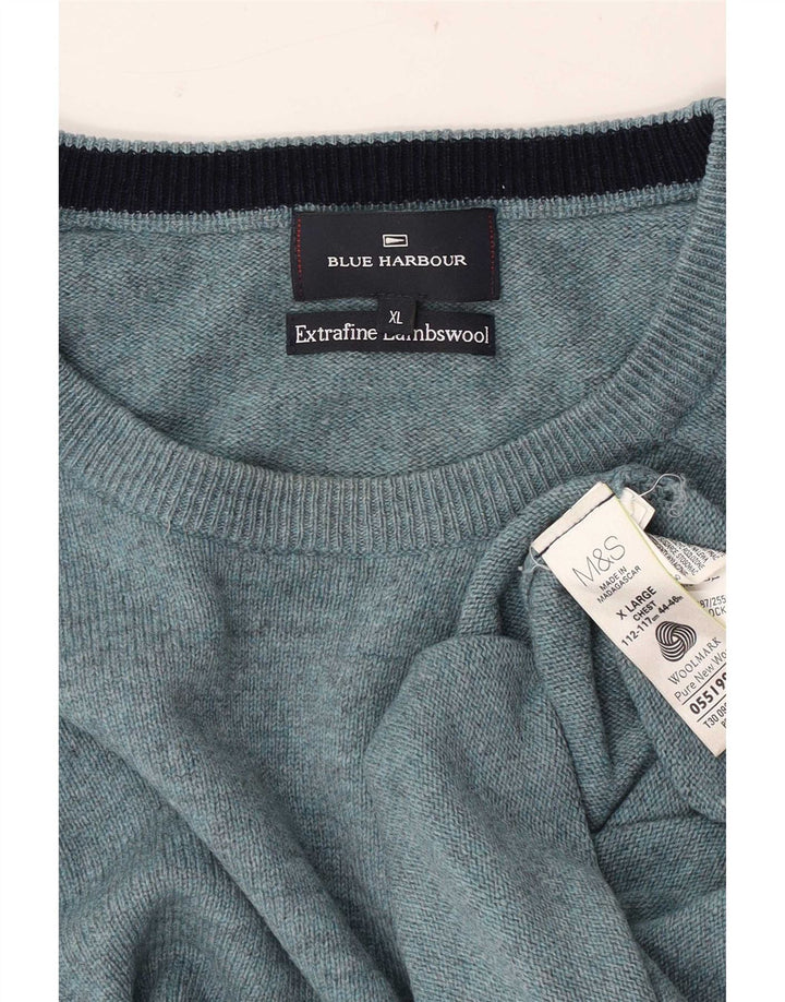 Marks & Spencer Herre Blue Harbor Crew Neck sweater XL Blå