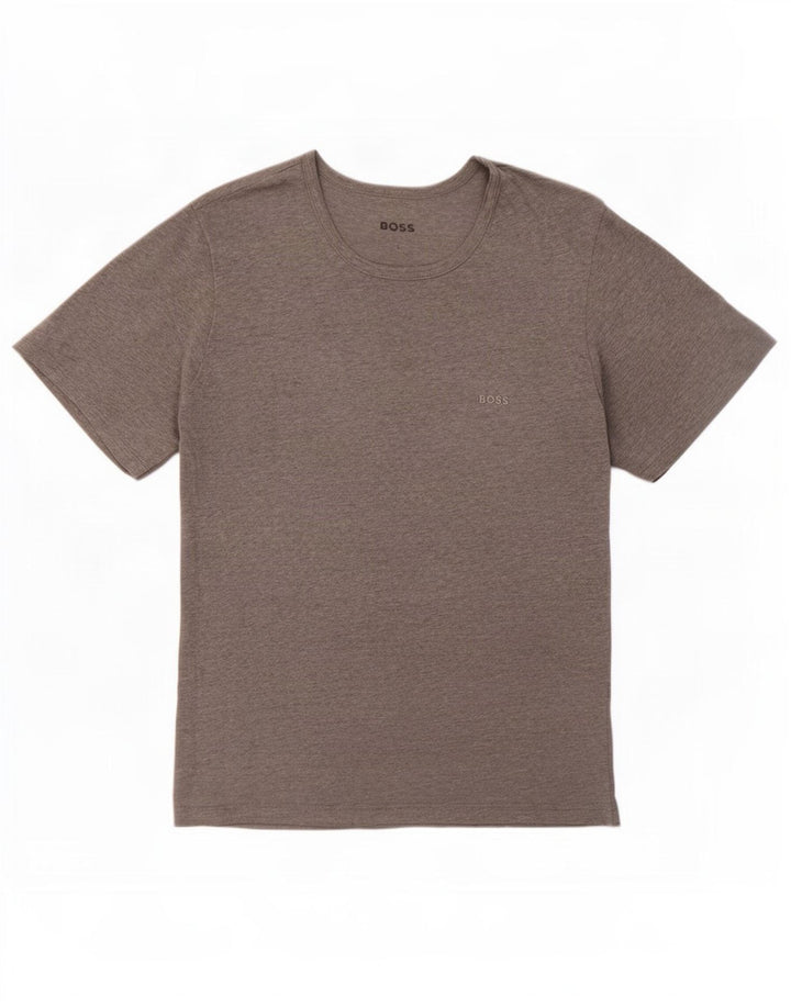 Hugo Boss Herre T-Shirt Top Stor Grå Flecked