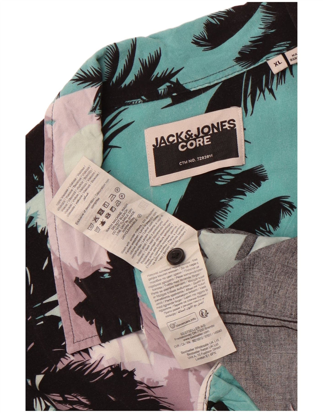 Jack & Jones Kortærmet Herreskjorte XL Flerfarvet Floral Hawaiian