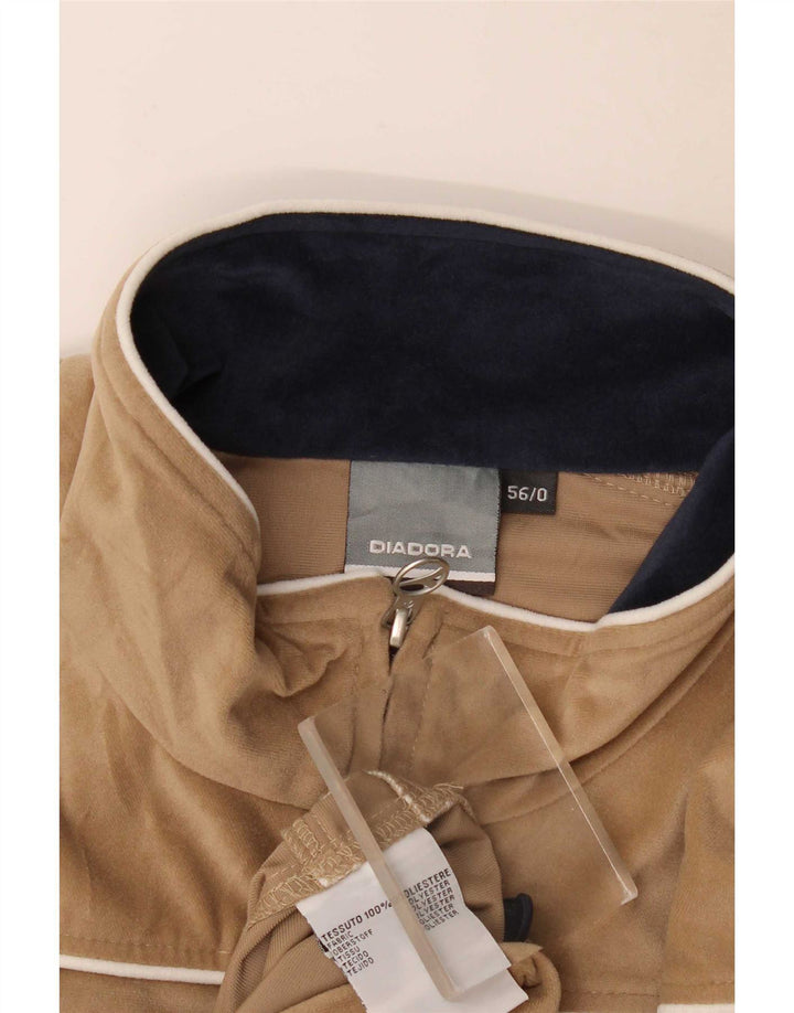 Diadora Herre Velour Træningsdragt Topjakke IT 56 2XL Beige Polyester