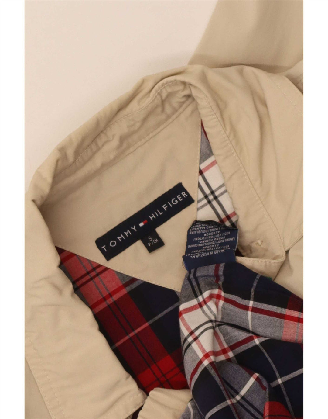 Tommy Hilfiger Herre Bomber Jacket UK 36 Small Beige Bomuld