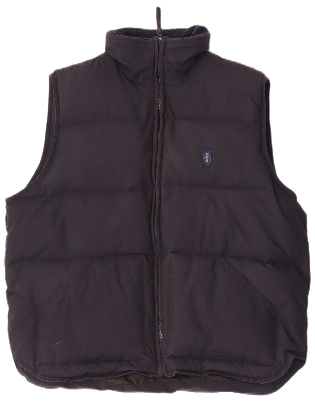 BOMB BOOGIE Herre Loose Fit Polstret Gilet UK 38 Medium Navy Blue Polyester