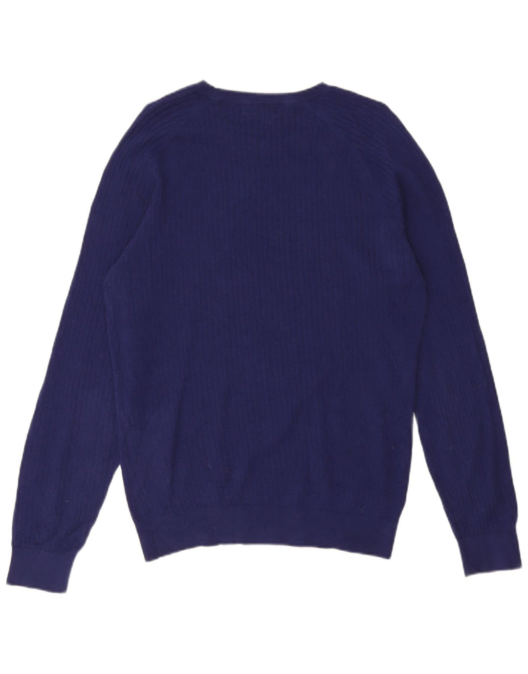Massimo Dutti Herre Crew Neck Jumper Sweater Stor Blå Bomuld