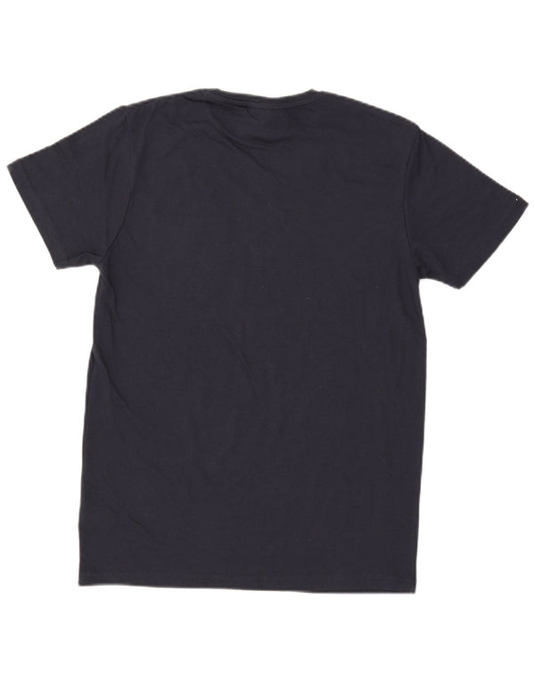 MISSING PEACE Herre grafisk T-shirt Top Lille marineblå Colourblock Bomuld