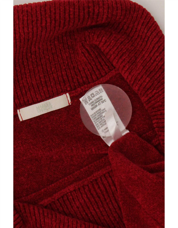Marks & Spencer dametrøjetrøje med rullehals UK 18 XL Rød viskose