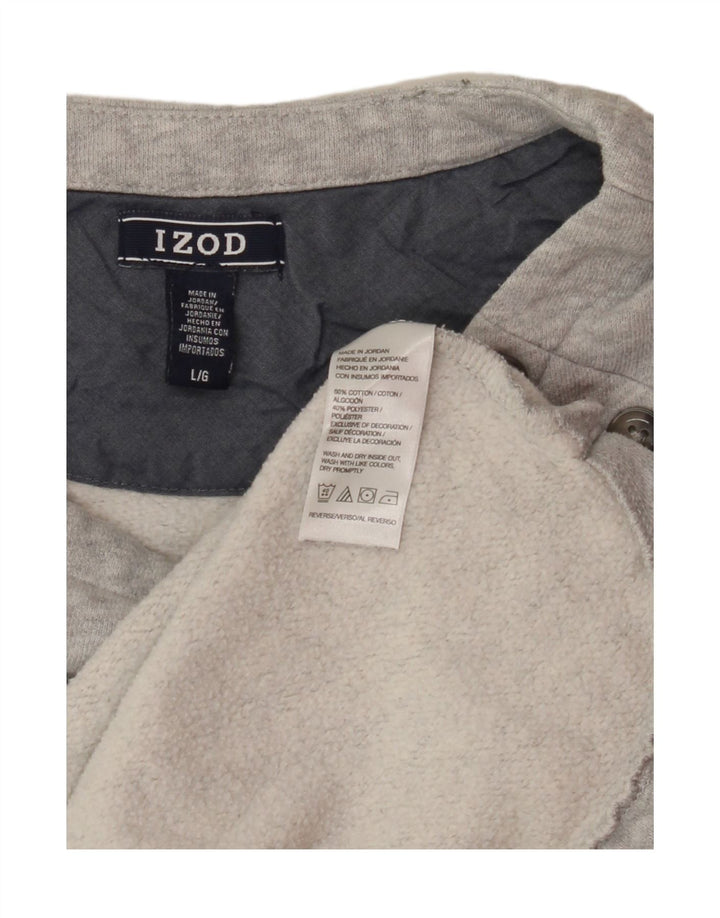 IZOD Womens Sweatshirt Jumper UK 16 Large Grey Cotton Vintage Izod and Second-Hand Izod from Messina Hembry 