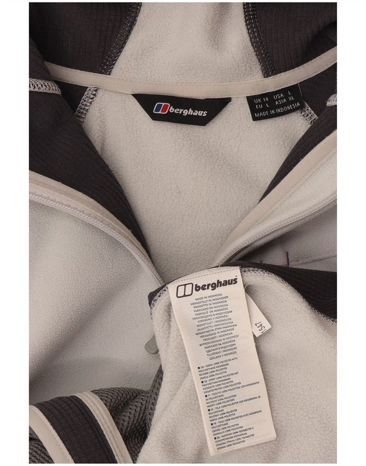 Berghaus dame fleecejakke med hætte UK 14 Large Off White Polyester