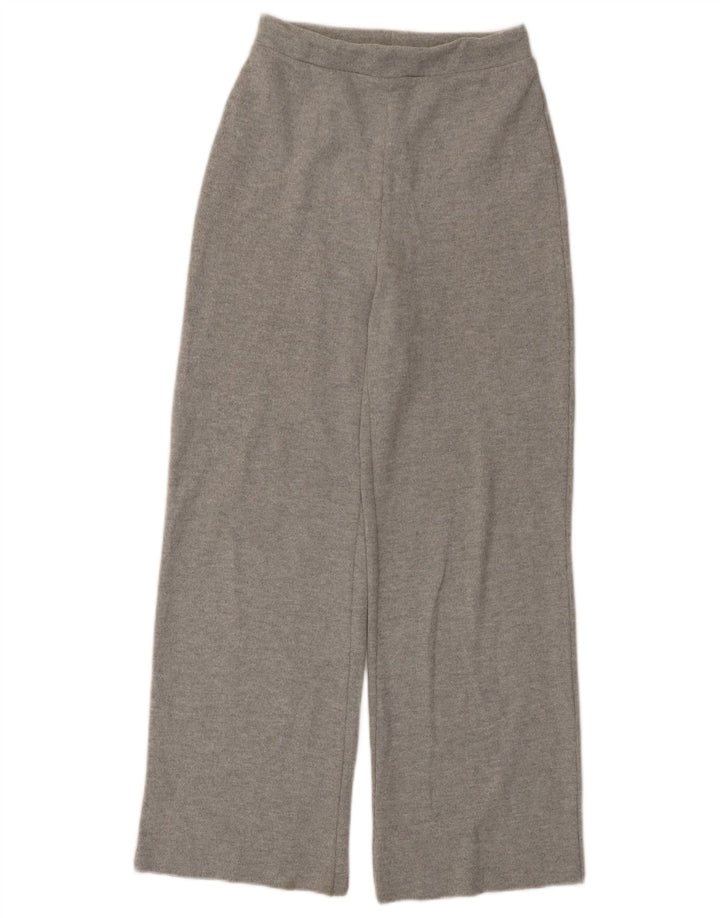 Zara Træningsdragtsbukser til kvinder UK 8 Small Grå Flecked Polyester