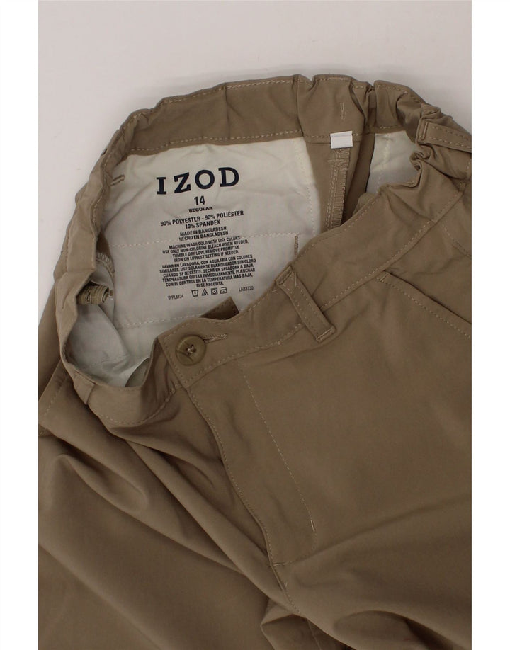IZOD Boys Regular Chino Shorts 13-14 Years W24  Beige Polyester Vintage Izod and Second-Hand Izod from Messina Hembry 