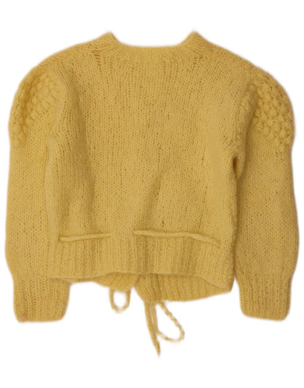 Vintage pige cardigan sweater 9-10 år gul