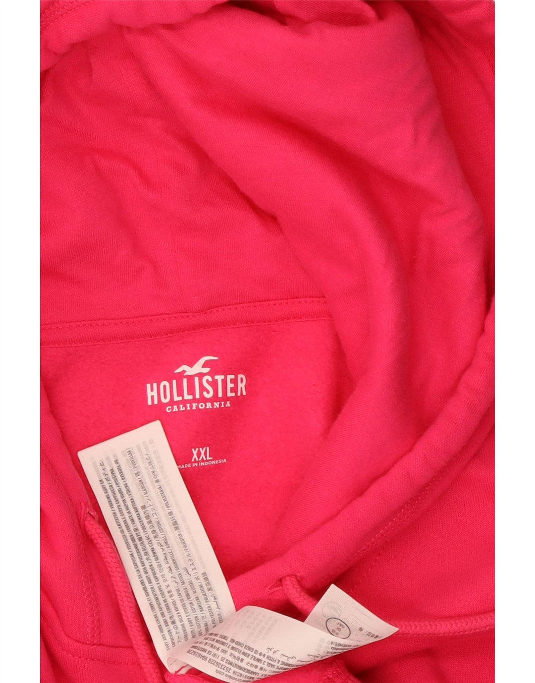 HOLLISTER Dame Oversized hættetrøje Jumper UK 20 2XL Pink Bomuld
