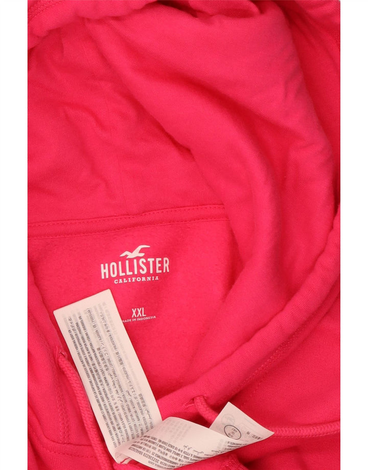 HOLLISTER Dame Oversized hættetrøje Jumper UK 20 2XL Pink Bomuld