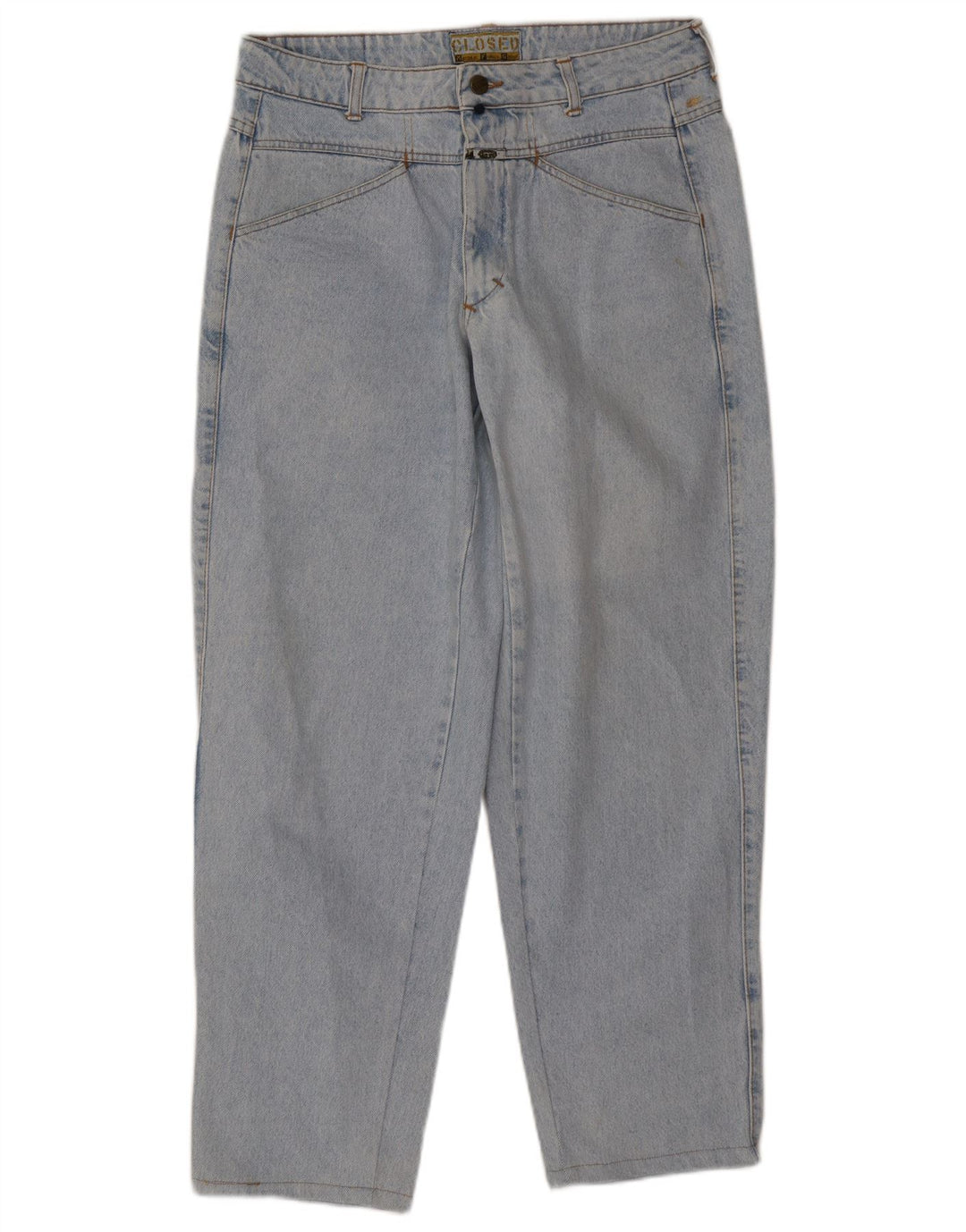 LUKKET Dame jeans med løs pasform med høj talje W32 L30 Blå