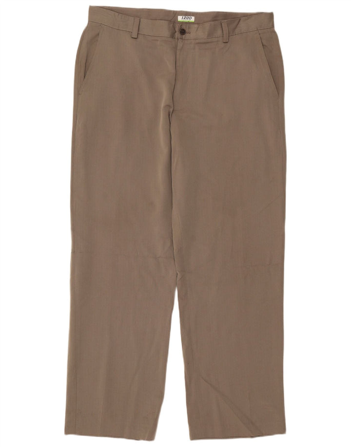 IZOD Straight Chino-bukser til mænd W38 L32 Beige sildebenspolyester