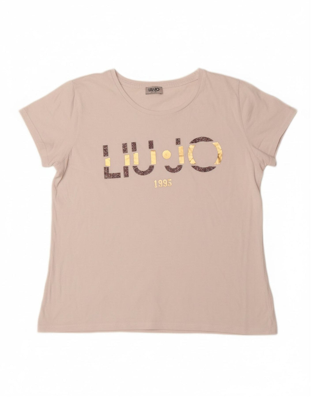 LIU JO Womens Graphic T-Shirt Top UK 12 Medium White