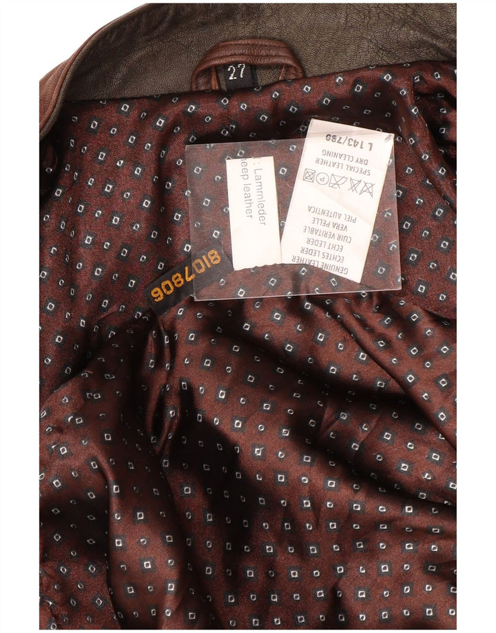 Vintage herre læderjakke UK 44 2XL Brown Tie Dye læder