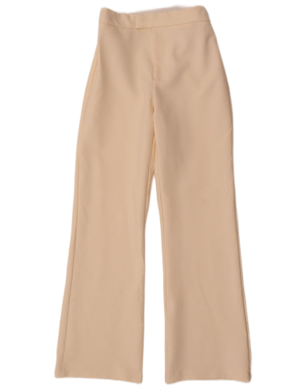 ZARA Piger højtaljede fritidsbukser 13-14 år W26 L28 Off White