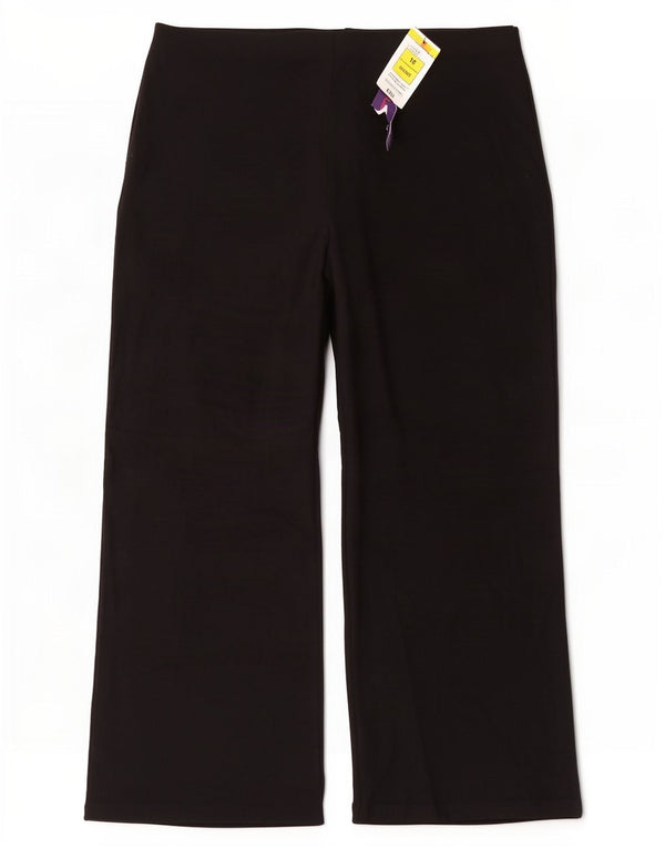 Marks & Spencer bukser med brede ben til kvinder UK 16 Large W34 L26 Black
