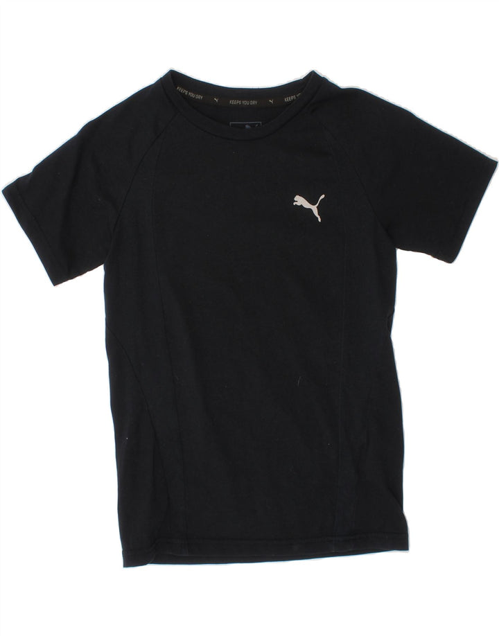 PUMA Boys T-Shirt Top 9-10 Years  Black Cotton Vintage Puma and Second-Hand Puma from Messina Hembry 