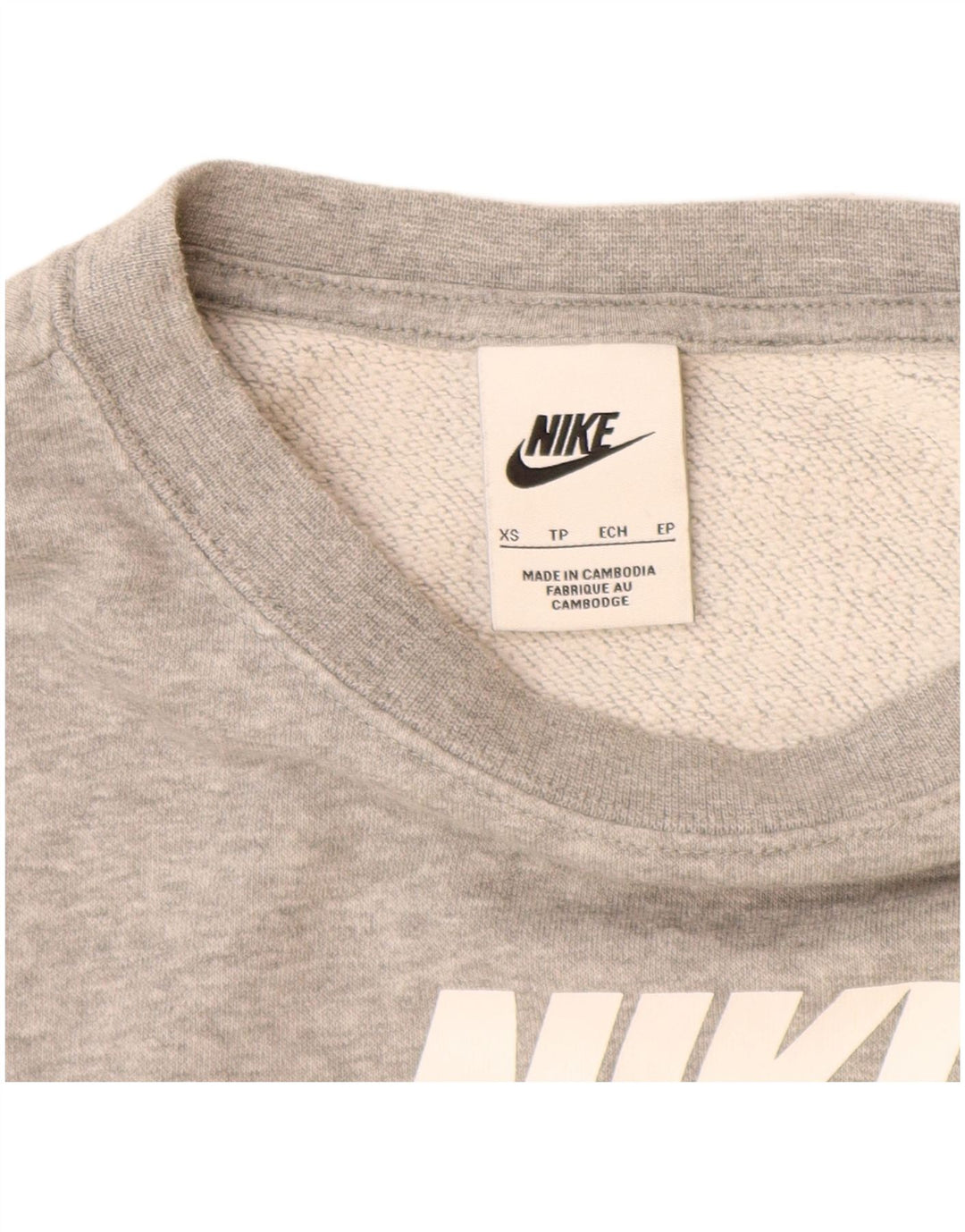 NIKE grafisk sweatshirt til mænd XS Grå
