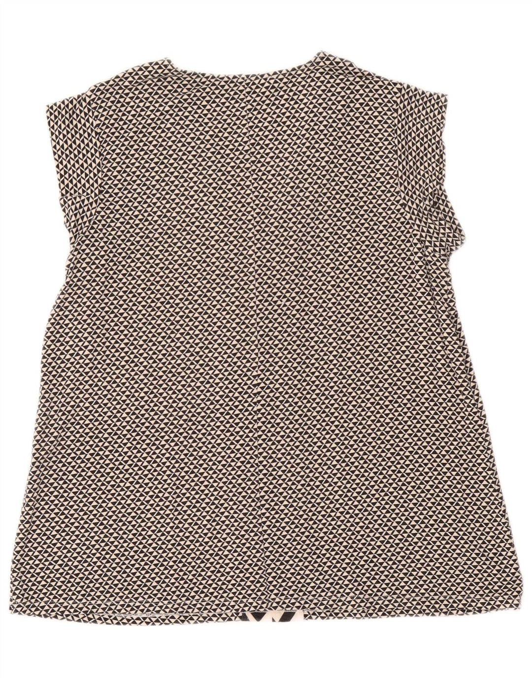 Max Mara Dame Weekend Bluse Top UK 14 Stor Sort Geometrisk