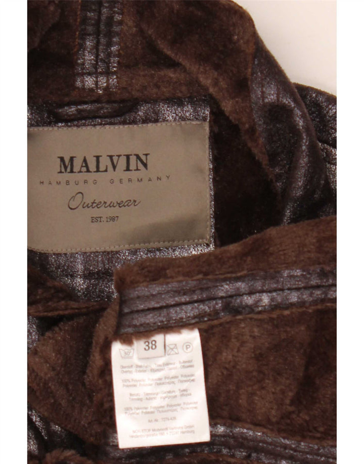 Malvin Dame Sherpa Biker Jacket EU 38 Medium Brun Polyester